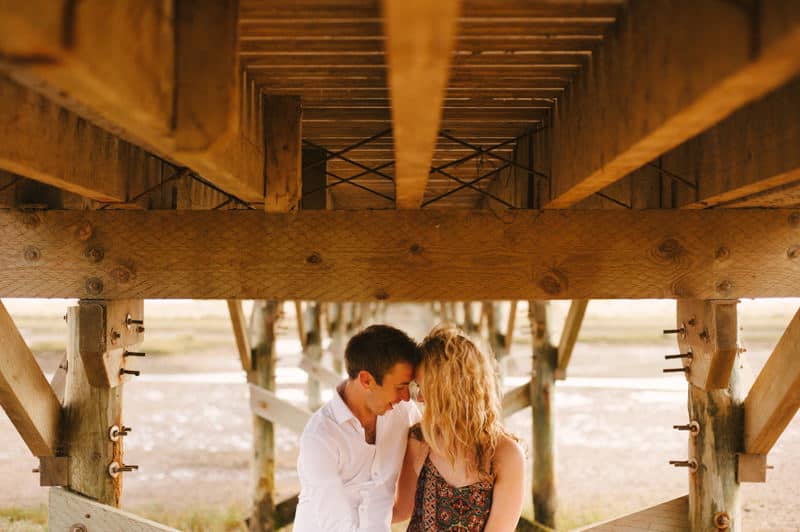 Romantic portrait under a bridge 2