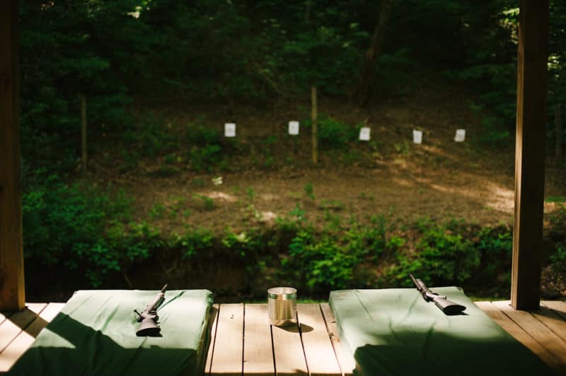 shooting range at camp wayfarer