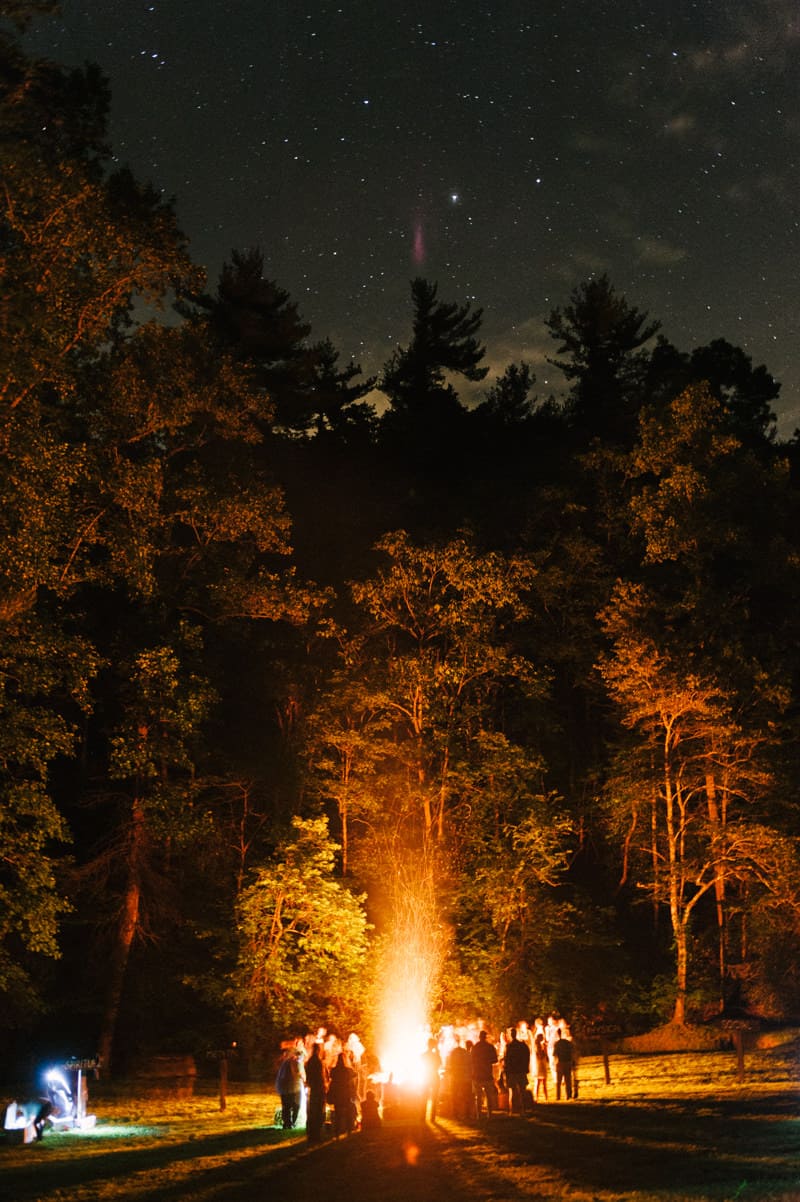 bonfire at night