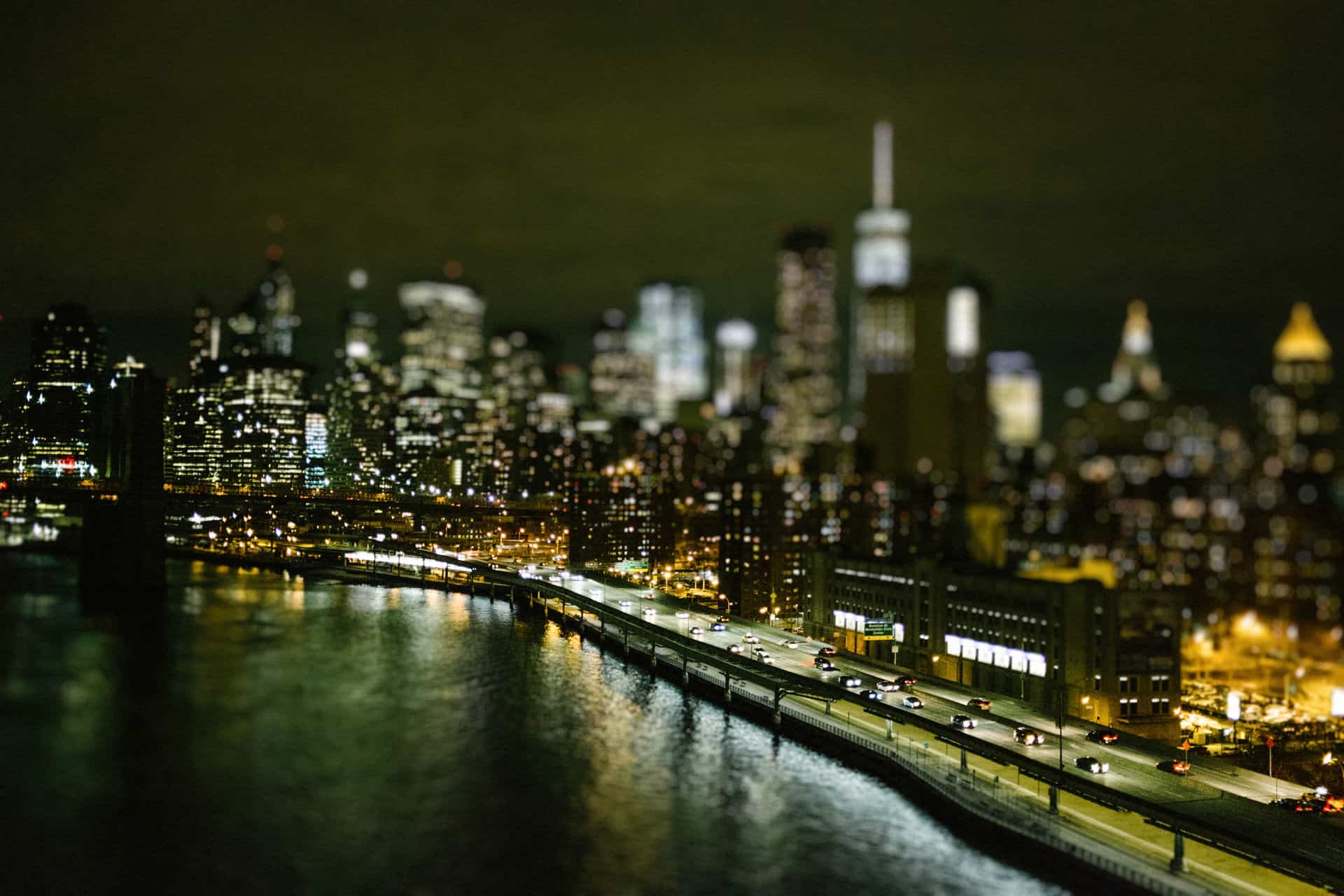 New York city night view