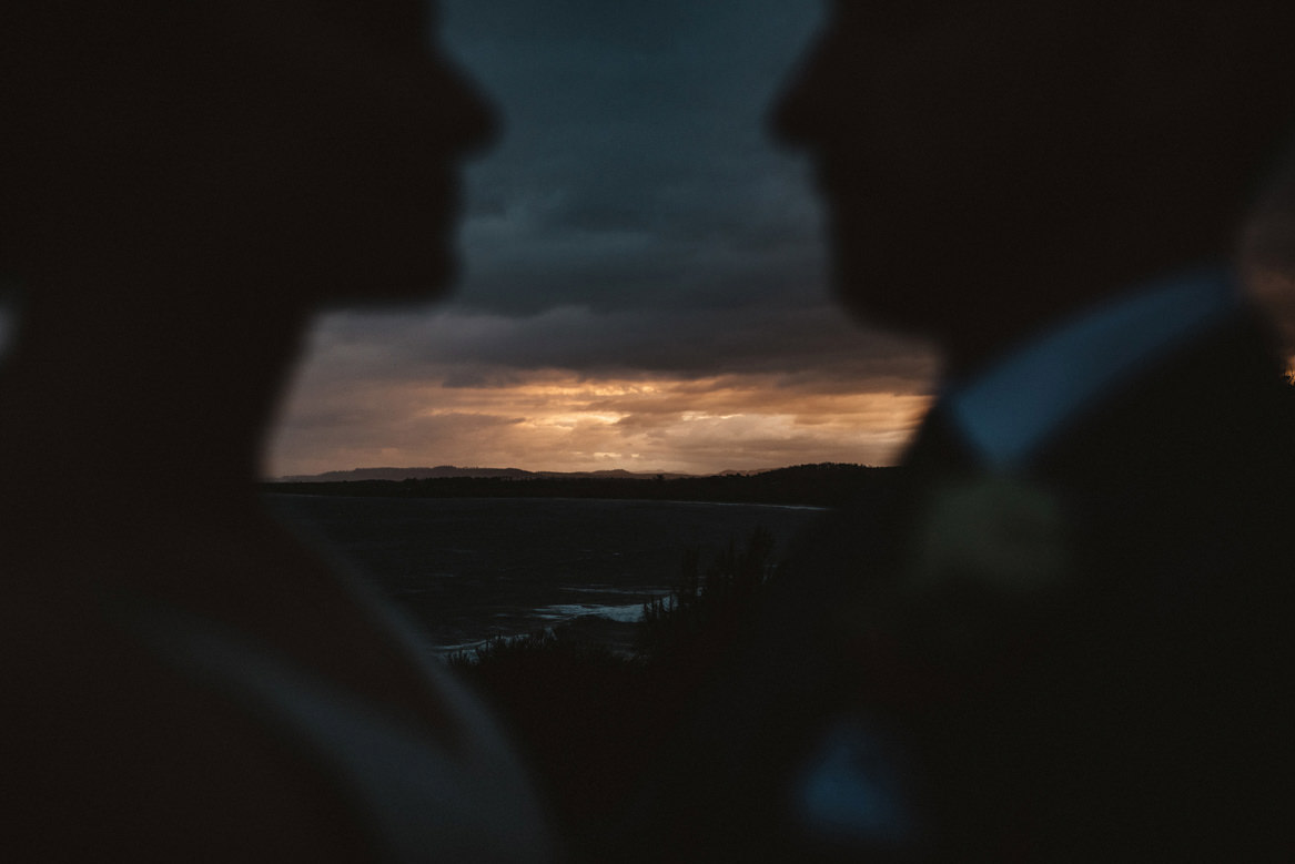 avalon tasmania wedding portraits at sunset