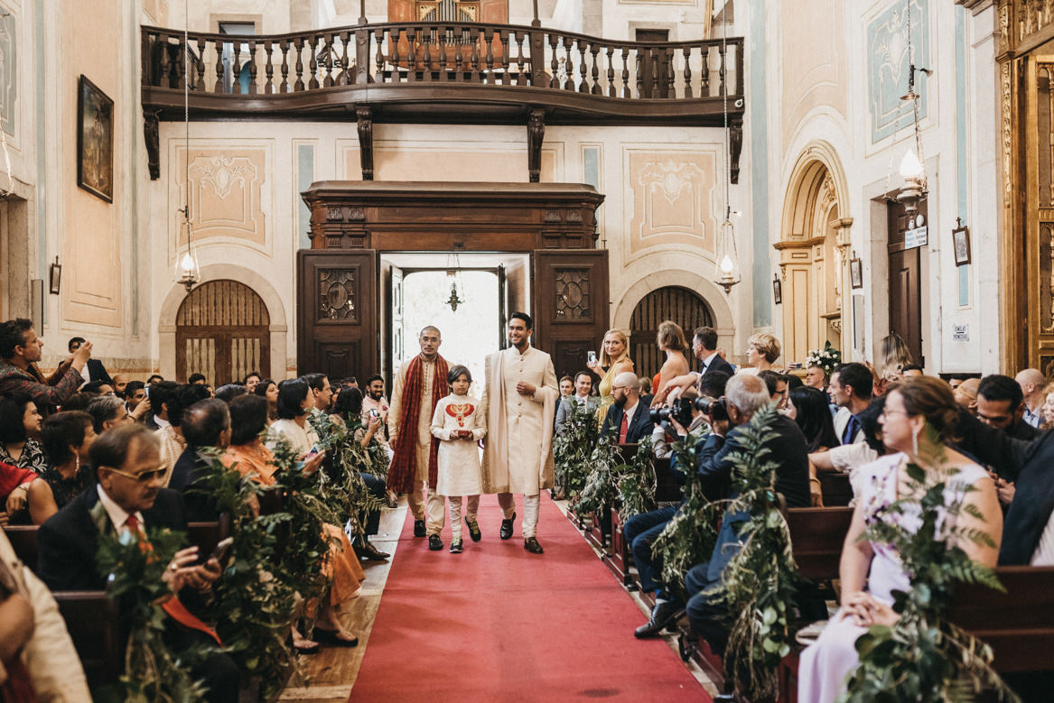 Indian wedding at catholic church