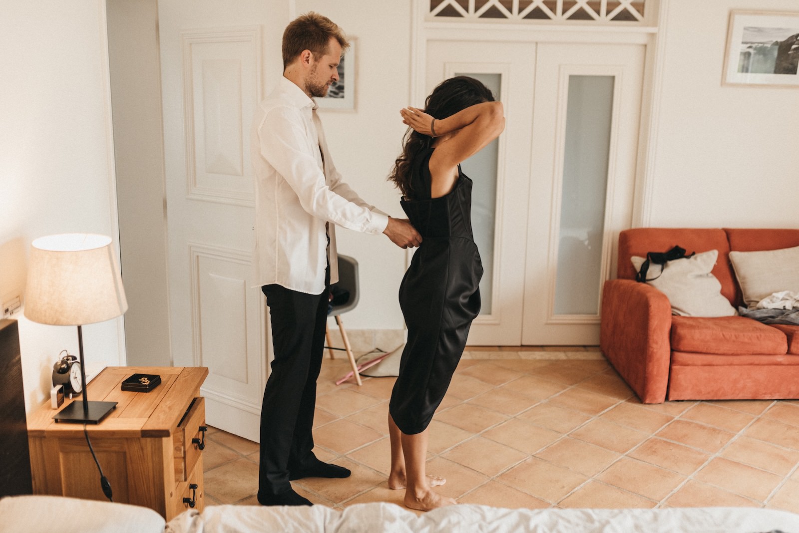 intimate home elopement