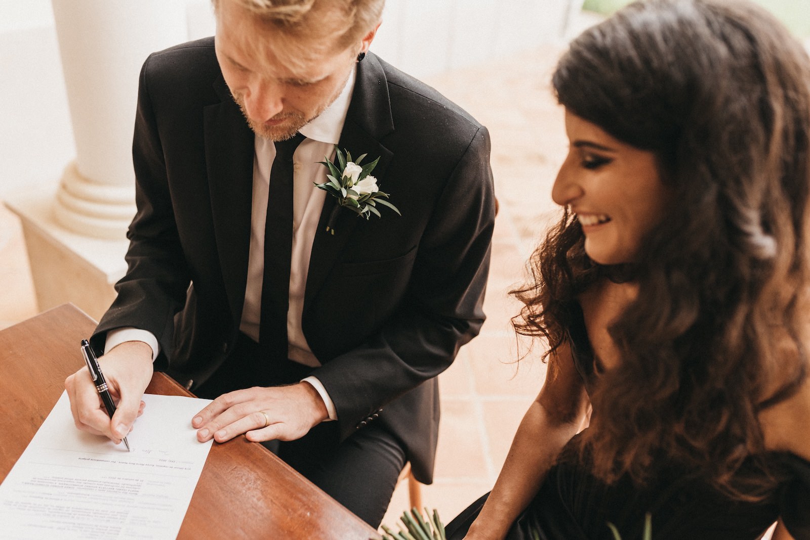 at-home elopement ceremony