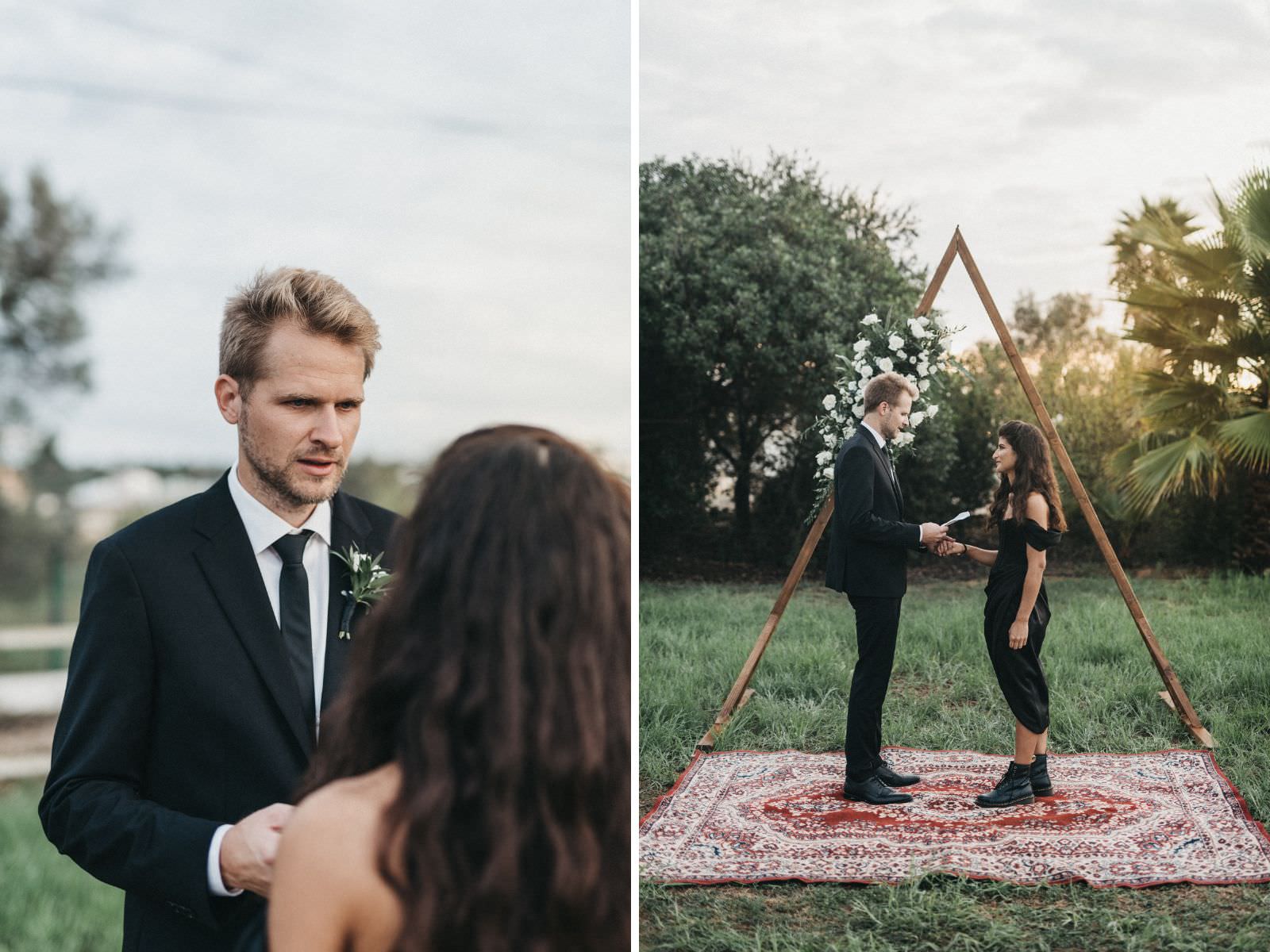at-home elopement ceremony
