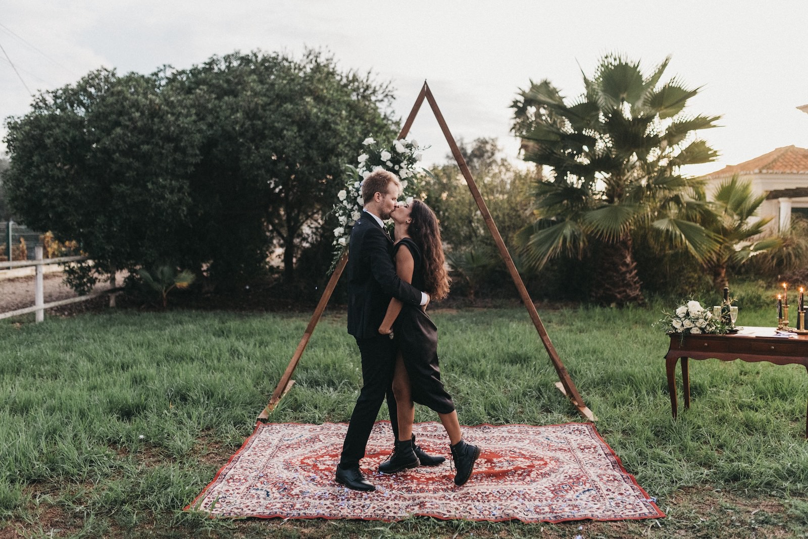 intimate home elopement