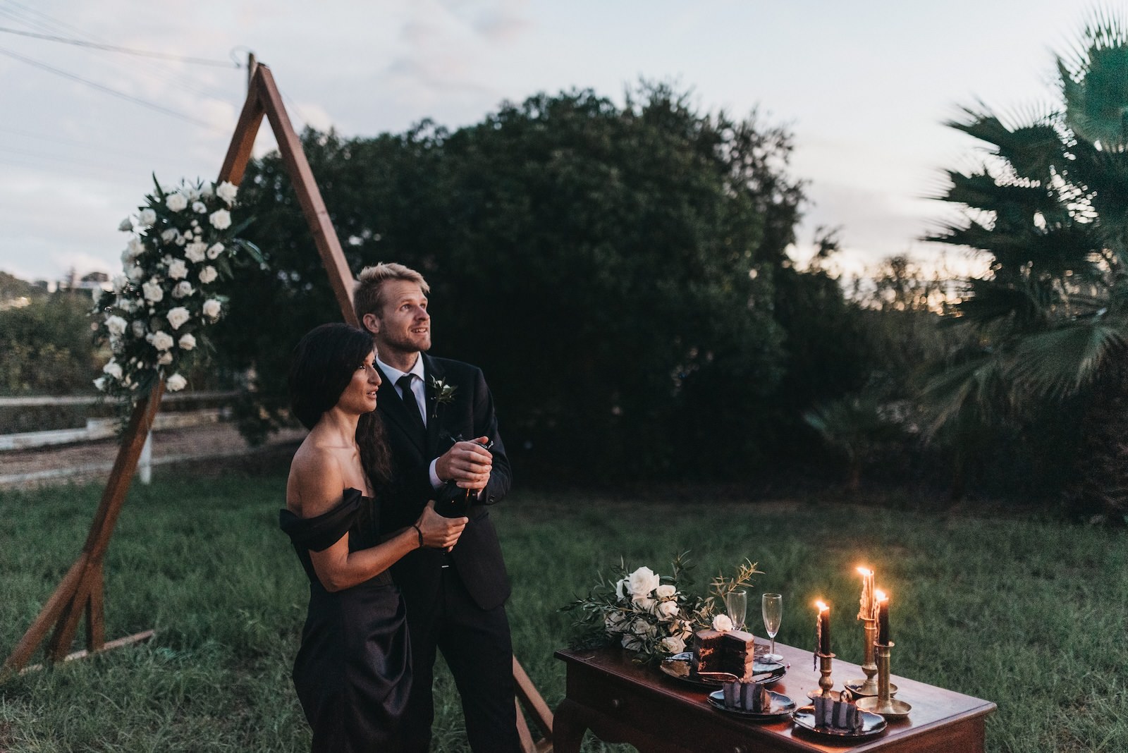 intimate home elopement