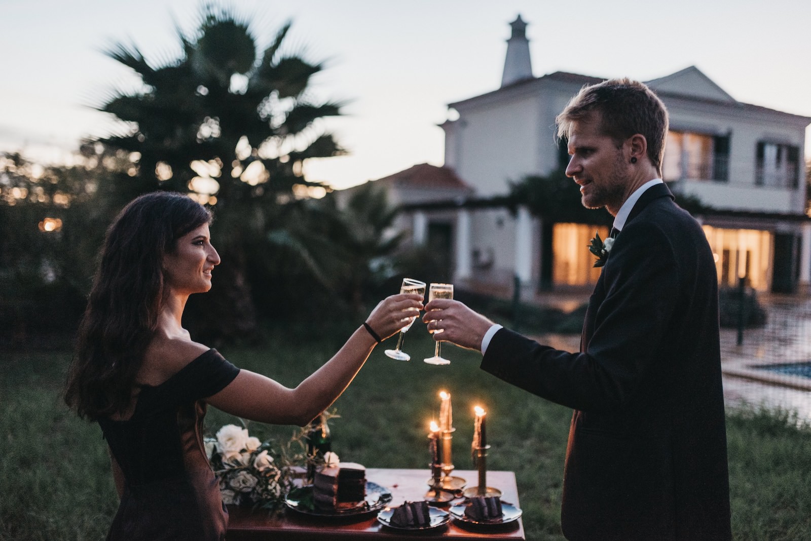intimate home elopement